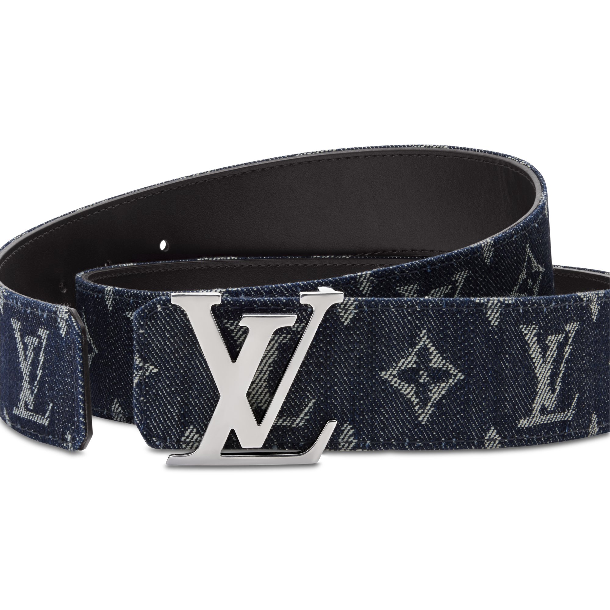 ベルト・LV イニシャル モノグラム デニム 40MM Monogram Denim｜ルイ